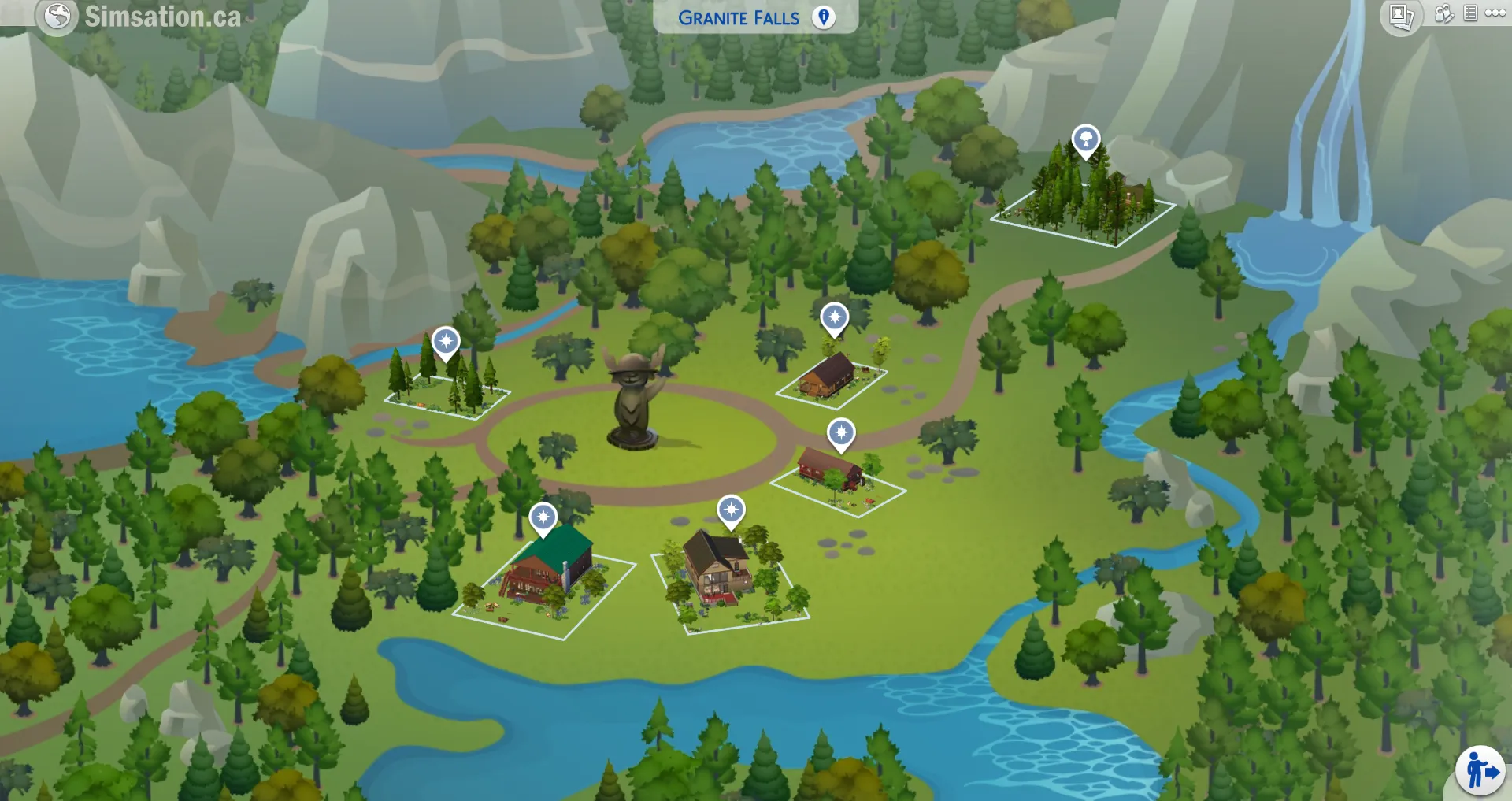 Unlabelled map of Granite Falls